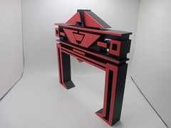 Retro Recognizer / Collector for Tron action figures and lightcycle toys Blk/Red