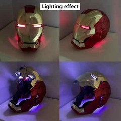 AUTOKING Iron Man MK5 Helmet 2.0 VER. 1:1 Wearable Voice ABS Gold Mask US Ship
