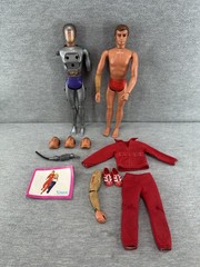 MASKATRON ROBOT & SIX MILLION DOLLAR MAN Action Figures w/ Manual T2