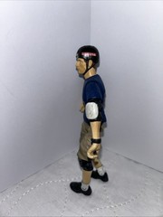 tony hawk Quiksilver Sports Action Figure w/ Helmet & Pads, Blue Shirt Tan