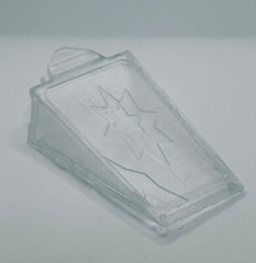 Vintage Star Wars Kenner Battle Damaged X Wing Canopy Glass Repro Part Cracked