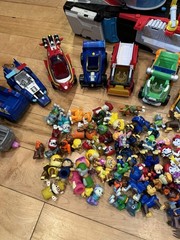Huge Lot Paw Patrol Aircraft Carrier Vehicles Helicopter Cruiser 60 Figures