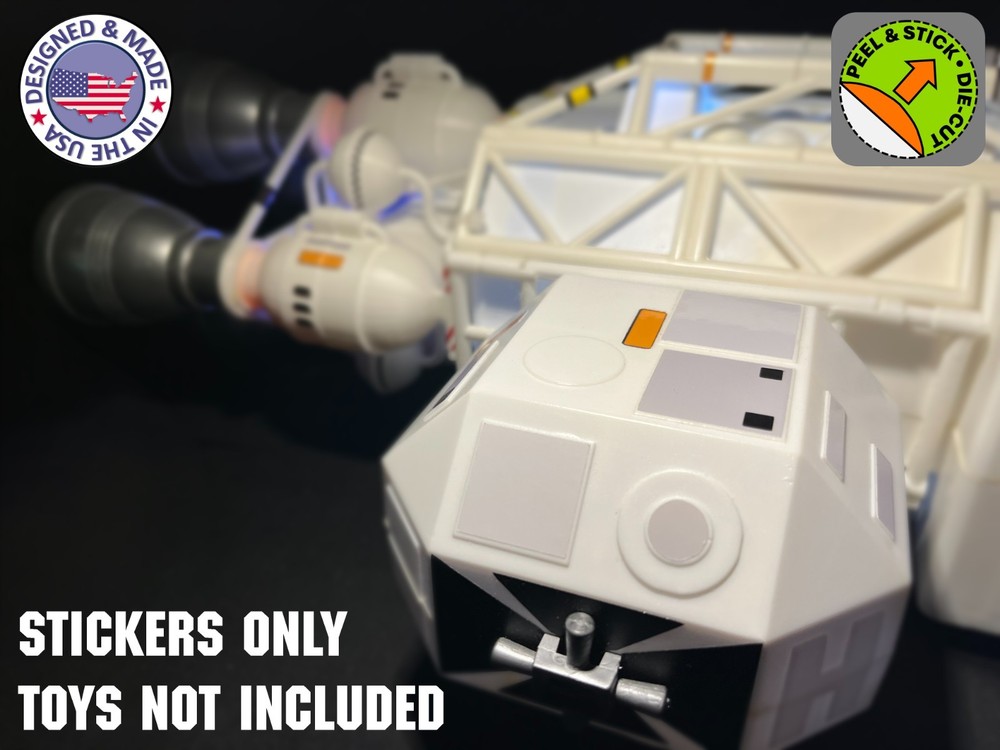109 Panel Highlights DIE CUT Stickers | 1976 Mattel Space 1999 Eagle