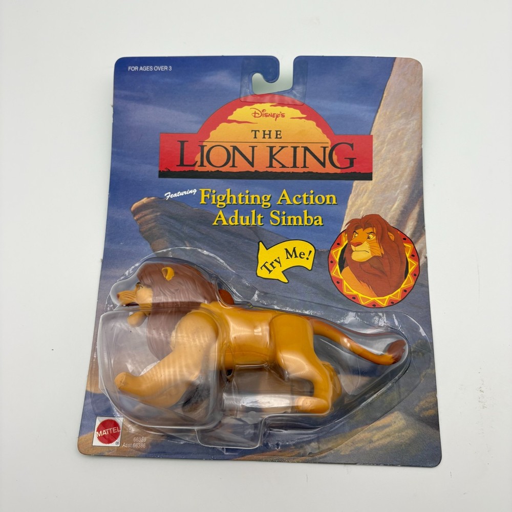 The Lion King Fighting Action Adult SIMBA 1994 Disney Toy Figure