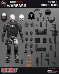 GridIron Warfare Skull Crushers Operation Monster Force 1/12 Chrome Chase Figure