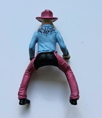 Girl At A Western Barrel Race Horse In Motion Saddle Plastic Toy Farm Animal