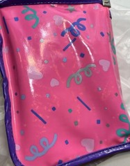 Vintage Mattel Barbie 1991 Pyramid Purse 10”x 8” Pink Purple Confetti NWT Sealed