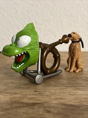 Max W/ Grinch Trumpet How Grinch Stole Christmas 3.2”Figure Playmates Pvc Toy