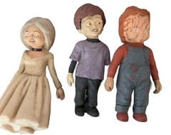 Imperial 2004 5 1/2 Inch Toy Rubber Seed Of Chucky Stretchy Family Set Of Three