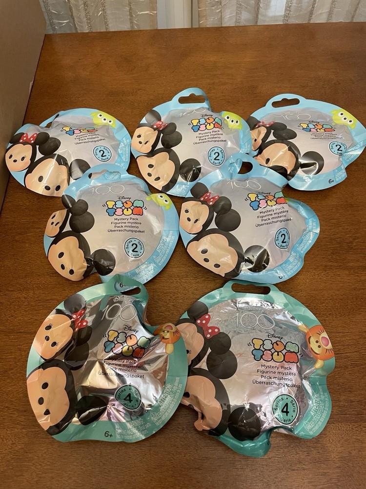 Lot of 7 DISNEY TSUM TSUM 100 Years Of Wonder 5 SERIES 2 & 2 Series 4 Packs