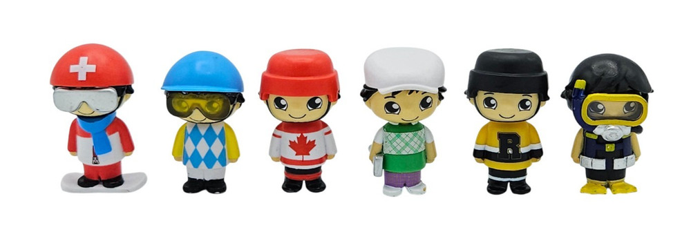 Ryan’s World Figures Sports Lot Snowboard Horse Racing Golf Hockey 2″ Lot of 6