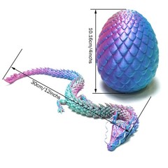 2PCS/Set 3D Printed Dragon Egg Model,Articulated Animals figure,Toys Home Decor