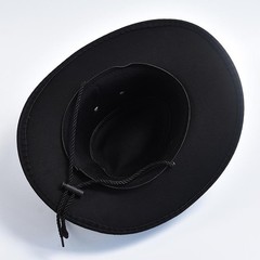 New Artificial Suede Western Cowboy Hats Vintage Big-edge Gentlemen Cowgirl