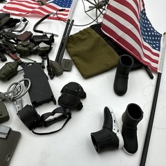 Accessories Lot 12″ GI Joe Military Guns Head Gear GI3