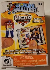 World’s smallest action figures, 5 Micro Figures with comic books