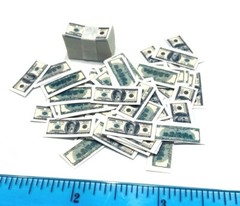 AX-BL: 1/12 miniature toy US Money Cash Bills (2 stacks) for 6″ action figures