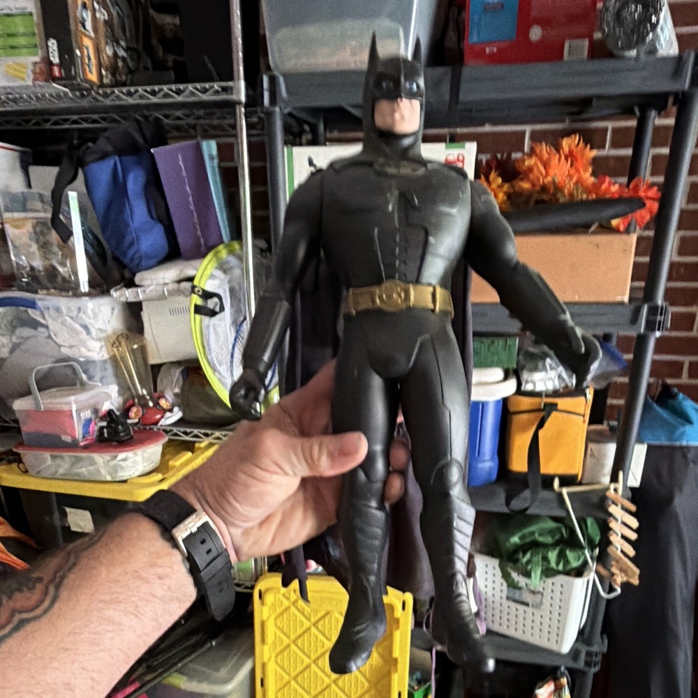 Batman Batman Franchise Action Figure w/ Cape, Black/Gold Plastic & Fabric