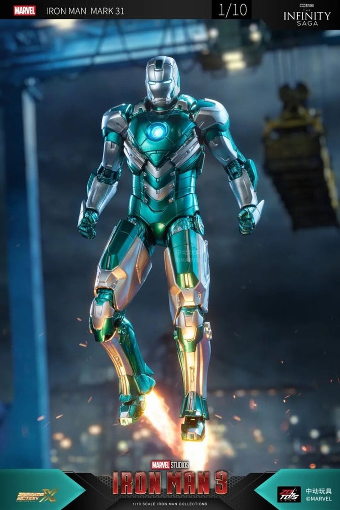 ZD Toys Marvel Iron Man 3 1/10 Iron Man MK31 Action Figure