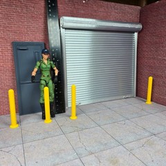 Shop Door Model Prop Kit 1/12 Scale Garage Display Diorama Dollhouse Accessory