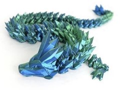 3D Printed Dragon Egg Crystal Full Articulated Laser Green Fidget Toys Kids Gift