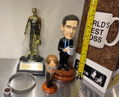 The Office Custom Michael Scott Dwight Bobble Lot, Dundee Award Rabid Wrist Band