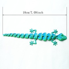 2pcs 3D Printed Gecko Model,Articulated Animals Figure,Fidget Toys Home Decor