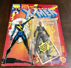 1991 Toy Biz Storm Power Glow Uncanny X-Men Marvel Figure w Special Edition Card