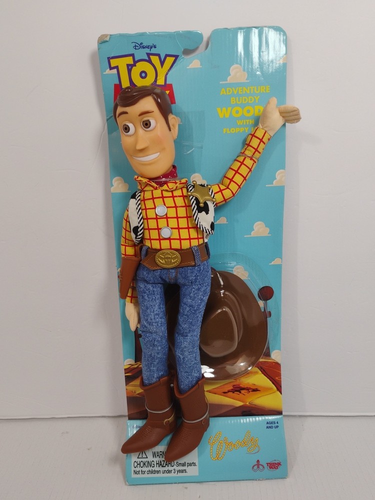 Rare NOS Toy Story Figure Doll SHERIFF WOODY NEW Disney Pixar Thinkway NIB 13″