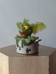GREMLINS 80’s Retro Mini Figures Gremlin in Pot Chase Glow in Dark Opened GITD