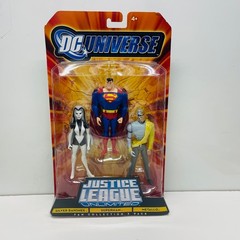 Metallo Silver Banshee Superman Red Eyes Justice League Unlimited 3 pk NIP 4″