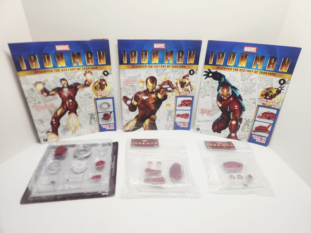 Fanhome Marvel Iron Man Model Kit Figure Parts Issues 4, 5, 6 Deagostini