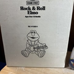 Rock N Roll ELMO Plush Guitar Plays Music Sings & Shakes 1997 – Sealed Bag