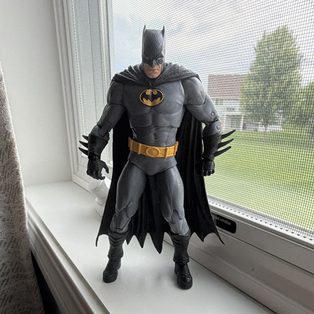 DC Comics Batman Action Figure w/ Cape Gray & Black Suit Yellow Belt 2021