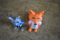 OOAK 3D Printed ZOOTOPIA 2 Judy Hopps Nick Wilde Figure figurine statue set