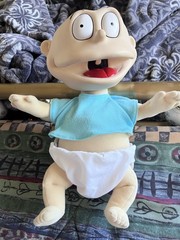 VINTAGE 1997 VIACOM MATTEL THE RUGRATS TOMMY PICKLES Teal Shirt White Diaper