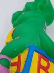 Vintage 1992 Barney Dino Baby Bop 7″ Plastic Piggy Coin Bank Lyons Group
