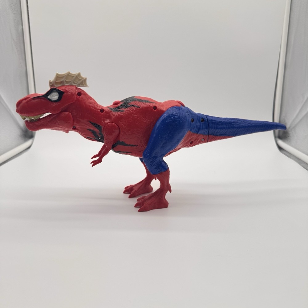 Marvel Spiderman Web Chompin Spider Rex T-Rex Dino With Sounds No Darts