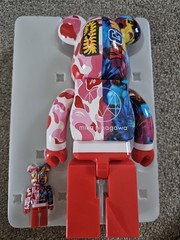 Bape x Mika Ninagawa 400% and 100% Red Set Bearbrick