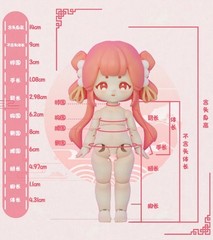 6Pcs Lucky Doll Delicious Food 14cm/5.5In Bjd Dolls Dressable Action Figure Gift