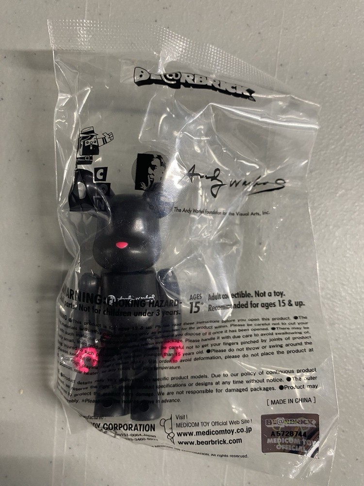 BEARBRICK 100% ANDY WARHOL VINYL TOY FIGURE MEDICOM DESIGNER CON
