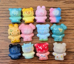 Lot of 12 BAO BAO Pet Store Spring Outing+Zodiac Series Blind Box Bean Figures