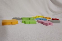 Wooden Pieces (11) Toddler Toys Yacht Truck Bus Car Plane Rocket Scooter Shapes