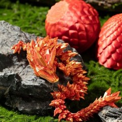 3D Printed Dragon in Egg Full Articulated Dragon Home Office Decor Fidget Toys