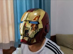 NEW AUTOKING Iron Man MK5 1:1 Helmet Wearable Voice-control Golden Mask Cosplay