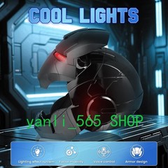 Full Black Iron Man 1:1 MK5 Jarvis Deformable Voice Control Wearable Helmet Mask