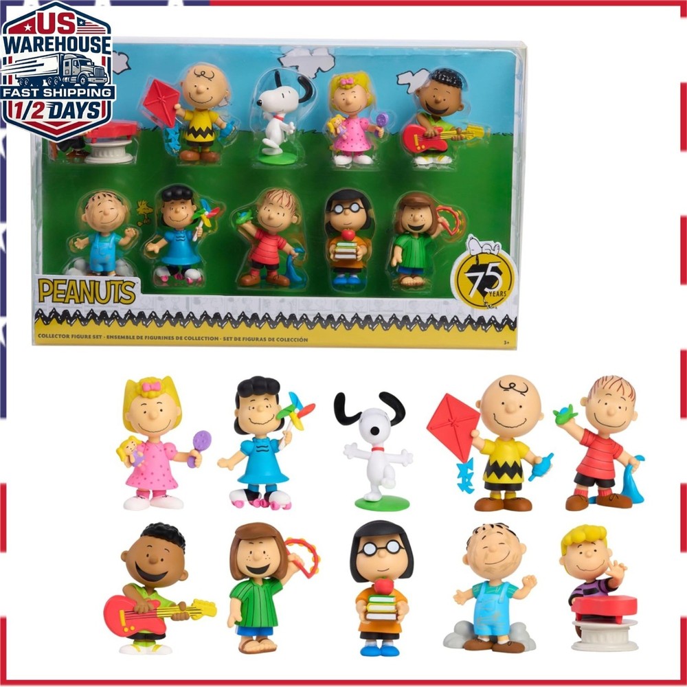 Peanuts Collector’s Figure Set | 10 Play Figures for Kids