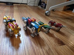 Vintage Bandai 1981 VOLTRON BLUE, YELLOW, RED, GREEN LIONS All 4 Taiwan Die Cast