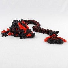 Valentines Dark Heart Dragon Articulated and 3d printed – Multicolor!