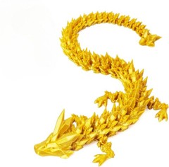 3D Printed Dragon Crystal Articulated Dragon Home/Office Desktop Decoration Toy