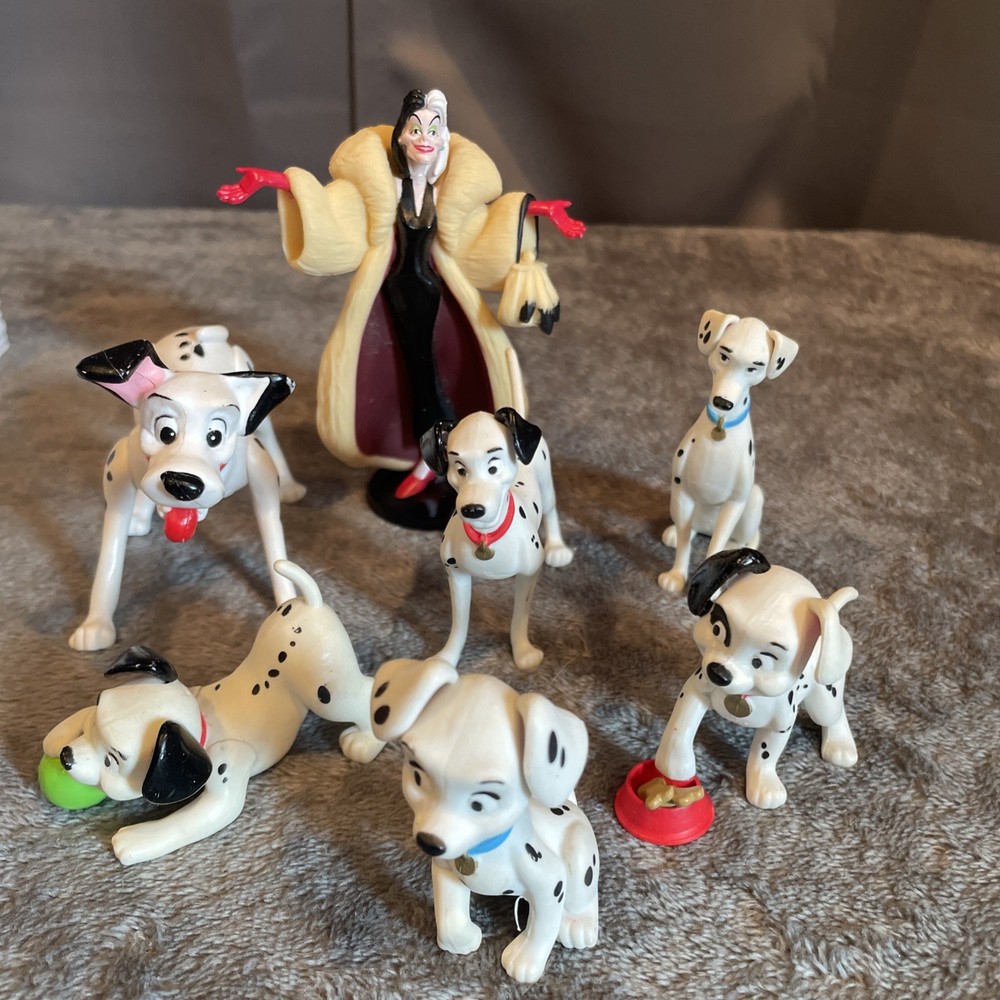 Lot Of 7 Vintage 1990’s Disney 101 Dalmatians PVC Toys Figures.